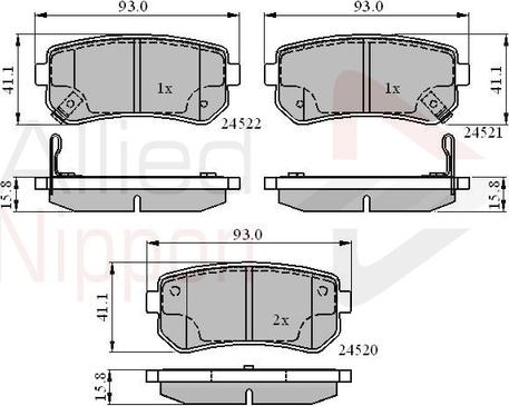 Comline ADB31543 - Гальмівні колодки, дискові гальма autozip.com.ua