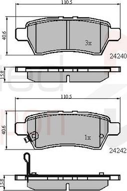 Comline ADB31518 - Гальмівні колодки, дискові гальма autozip.com.ua