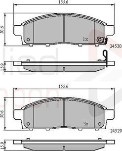 Comline ADB31584 - Гальмівні колодки, дискові гальма autozip.com.ua