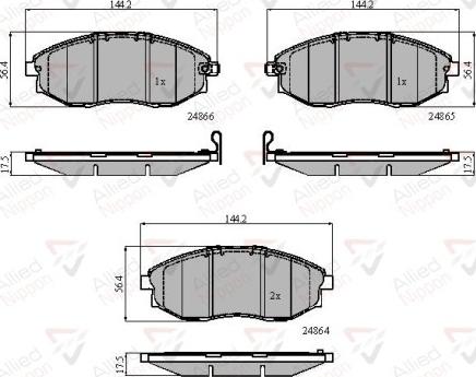 Comline ADB31585 - Гальмівні колодки, дискові гальма autozip.com.ua