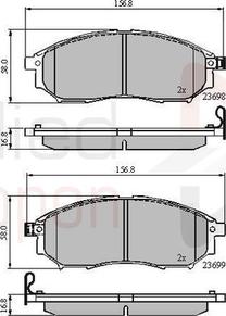 Comline ADB31524 - Гальмівні колодки, дискові гальма autozip.com.ua