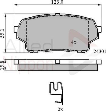 Comline ADB31523 - Гальмівні колодки, дискові гальма autozip.com.ua