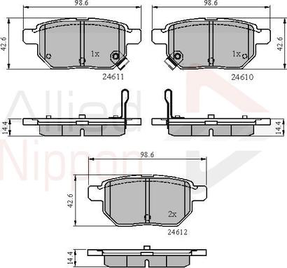 Comline ADB31579 - Гальмівні колодки, дискові гальма autozip.com.ua