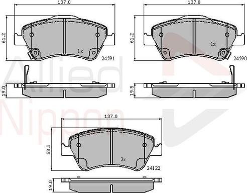 Comline ADB31576 - Гальмівні колодки, дискові гальма autozip.com.ua