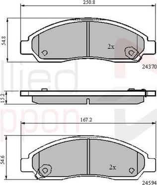 Comline ADB31573 - Гальмівні колодки, дискові гальма autozip.com.ua