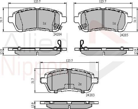 Comline ADB31620 - Гальмівні колодки, дискові гальма autozip.com.ua