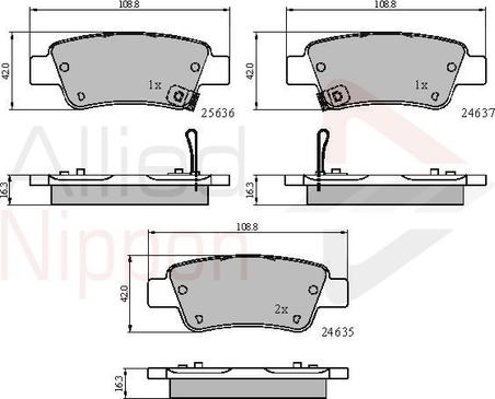 Comline ADB31674 - Гальмівні колодки, дискові гальма autozip.com.ua