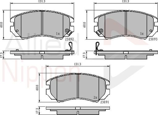 Comline ADB31196 - Гальмівні колодки, дискові гальма autozip.com.ua