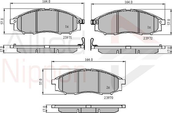 Comline ADB31193 - Гальмівні колодки, дискові гальма autozip.com.ua