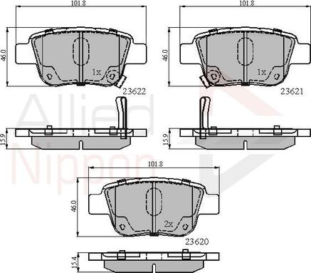 Comline ADB31141 - Гальмівні колодки, дискові гальма autozip.com.ua