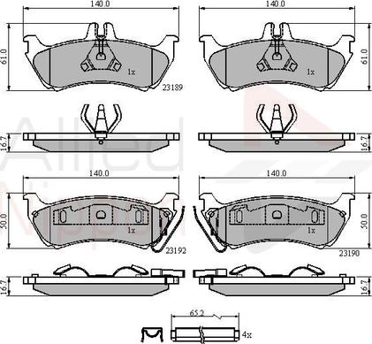 Comline ADB31148 - Гальмівні колодки, дискові гальма autozip.com.ua