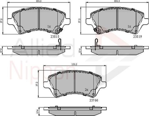 Comline ADB31154 - Гальмівні колодки, дискові гальма autozip.com.ua