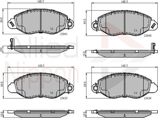 Comline ADB31107 - Гальмівні колодки, дискові гальма autozip.com.ua