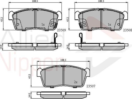 Comline ADB31113 - Гальмівні колодки, дискові гальма autozip.com.ua