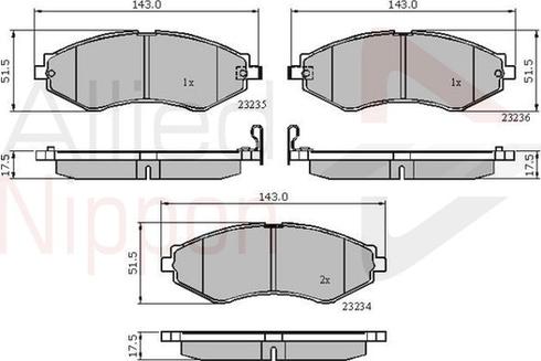 Comline ADB31189 - Гальмівні колодки, дискові гальма autozip.com.ua