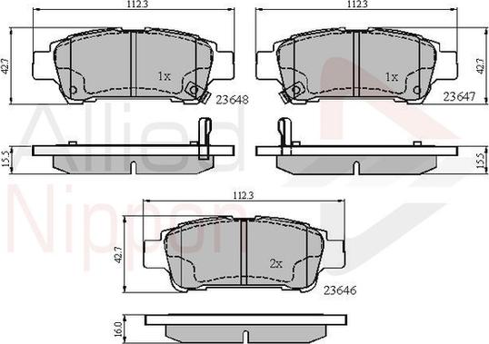 Comline ADB31133 - Гальмівні колодки, дискові гальма autozip.com.ua