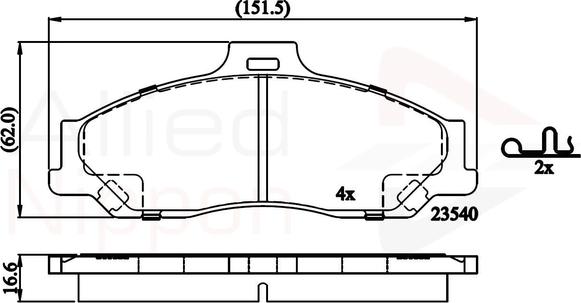 Comline ADB31245 - Гальмівні колодки, дискові гальма autozip.com.ua