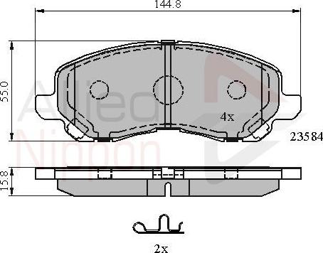 Comline ADB31256 - Гальмівні колодки, дискові гальма autozip.com.ua