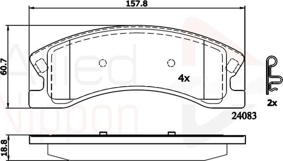 Comline ADB31202 - Гальмівні колодки, дискові гальма autozip.com.ua