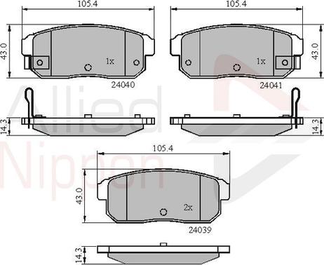 Comline ADB31283 - Гальмівні колодки, дискові гальма autozip.com.ua