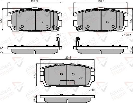 Comline ADB31743 - Гальмівні колодки, дискові гальма autozip.com.ua