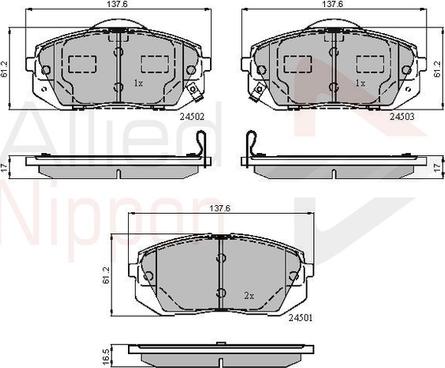 Comline ADB31768 - Гальмівні колодки, дискові гальма autozip.com.ua