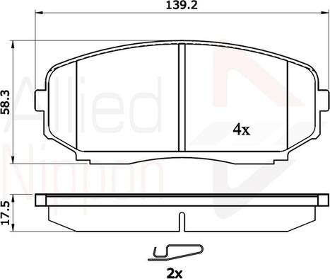 Comline ADB31724 - Гальмівні колодки, дискові гальма autozip.com.ua