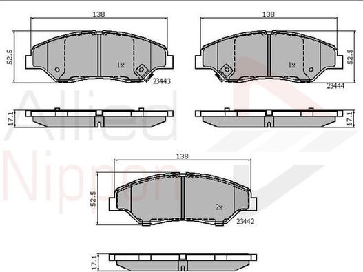 Comline ADB3843 - Гальмівні колодки, дискові гальма autozip.com.ua