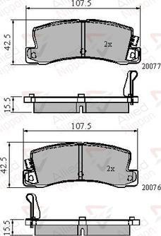 Comline ADB3864 - Гальмівні колодки, дискові гальма autozip.com.ua