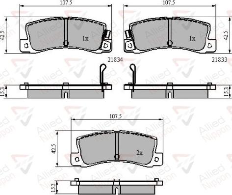 Comline ADB3839 - Гальмівні колодки, дискові гальма autozip.com.ua