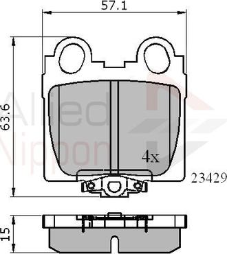 Comline ADB3836 - Гальмівні колодки, дискові гальма autozip.com.ua