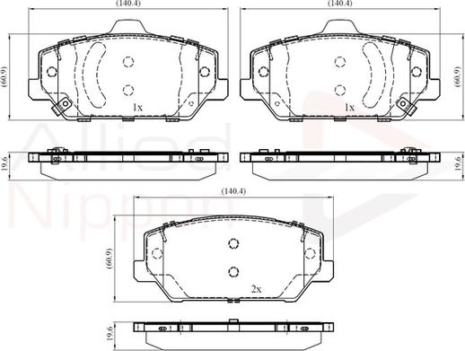 Comline ADB32440 - Гальмівні колодки, дискові гальма autozip.com.ua