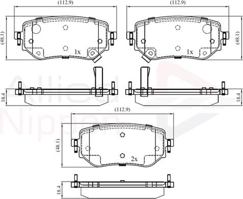 Comline ADB32458 - Гальмівні колодки, дискові гальма autozip.com.ua