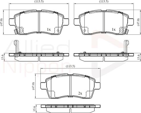 Comline ADB32439 - Гальмівні колодки, дискові гальма autozip.com.ua