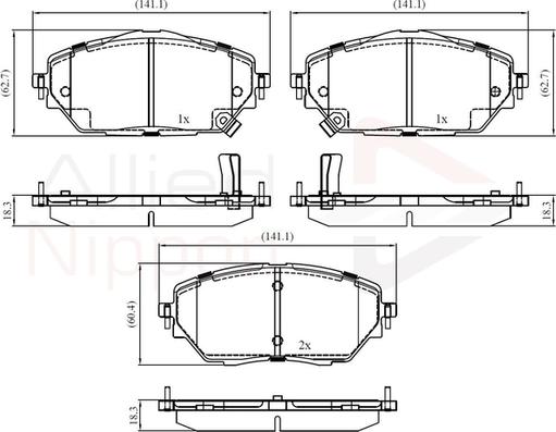 Comline ADB32438 - Гальмівні колодки, дискові гальма autozip.com.ua