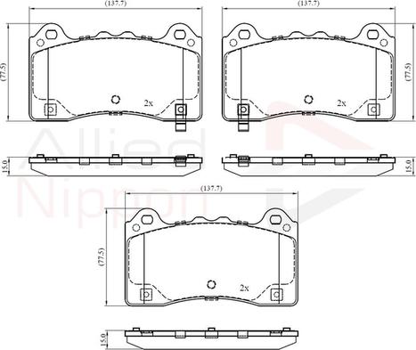 Comline ADB32424 - Гальмівні колодки, дискові гальма autozip.com.ua