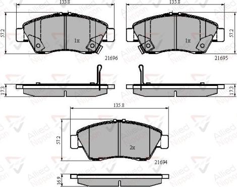 Comline ADB32009 - Гальмівні колодки, дискові гальма autozip.com.ua