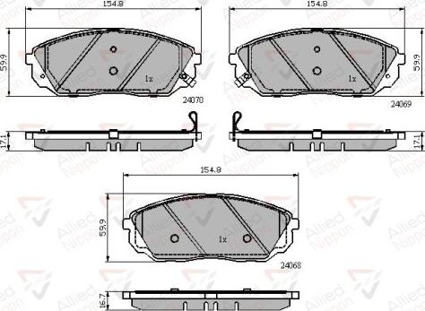 Comline ADB32013 - Гальмівні колодки, дискові гальма autozip.com.ua