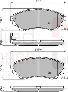 Comline ADB32012 - Гальмівні колодки, дискові гальма autozip.com.ua