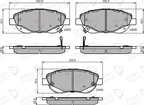 Comline ADB32035 - Гальмівні колодки, дискові гальма autozip.com.ua