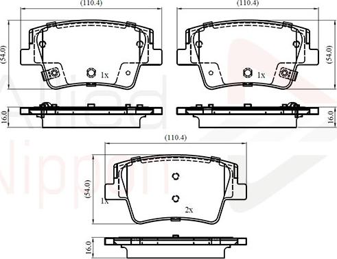 Comline ADB32858 - Гальмівні колодки, дискові гальма autozip.com.ua