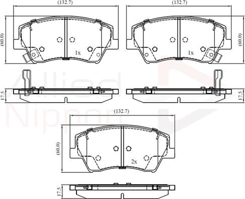 Comline ADB32343 - Гальмівні колодки, дискові гальма autozip.com.ua