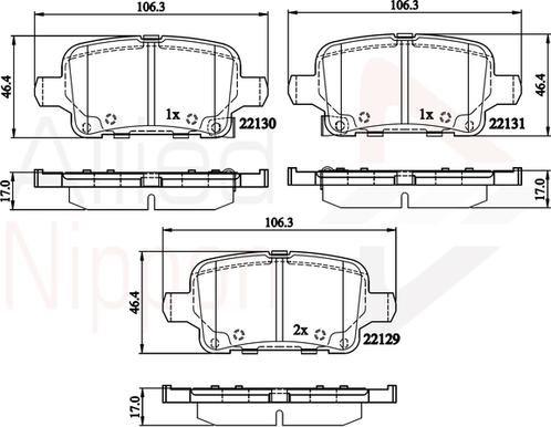 Comline ADB32307 - Гальмівні колодки, дискові гальма autozip.com.ua