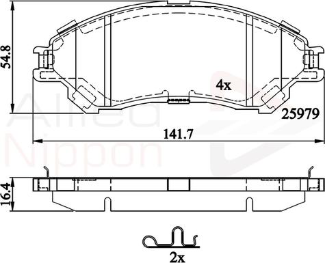 Comline ADB32314 - Гальмівні колодки, дискові гальма autozip.com.ua