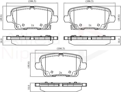 Comline ADB32384 - Гальмівні колодки, дискові гальма autozip.com.ua