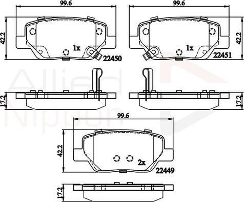 ALLIED NIPPON ADB32323 - Гальмівні колодки, дискові гальма autozip.com.ua