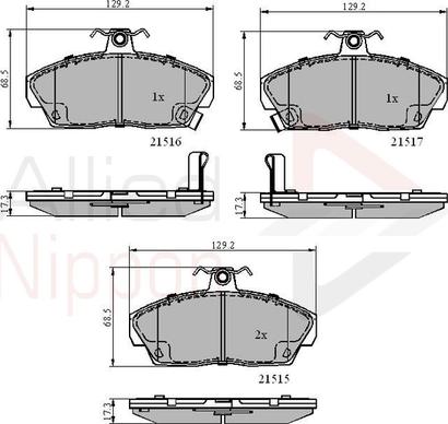 Comline ADB3232 - Гальмівні колодки, дискові гальма autozip.com.ua