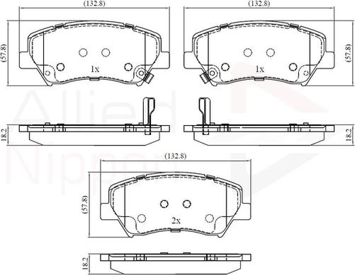 Comline ADB32379 - Гальмівні колодки, дискові гальма autozip.com.ua