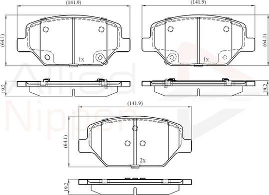 Comline ADB32371 - Гальмівні колодки, дискові гальма autozip.com.ua