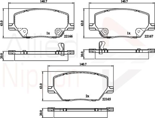 Comline ADB32294 - Гальмівні колодки, дискові гальма autozip.com.ua